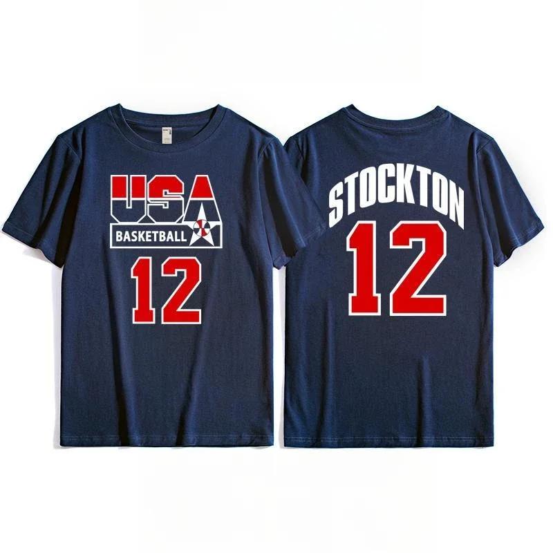 Us Mens Basketball Team Training Tshirt Top Retro Sporty Casual Shortsleeved Breathable Quickdrying Highquality Sportswear