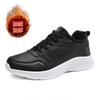 Fleece Warm Two Cotton Shoes Winter New Leather Sneakers Non-slip Waterproof Student Running Shoes