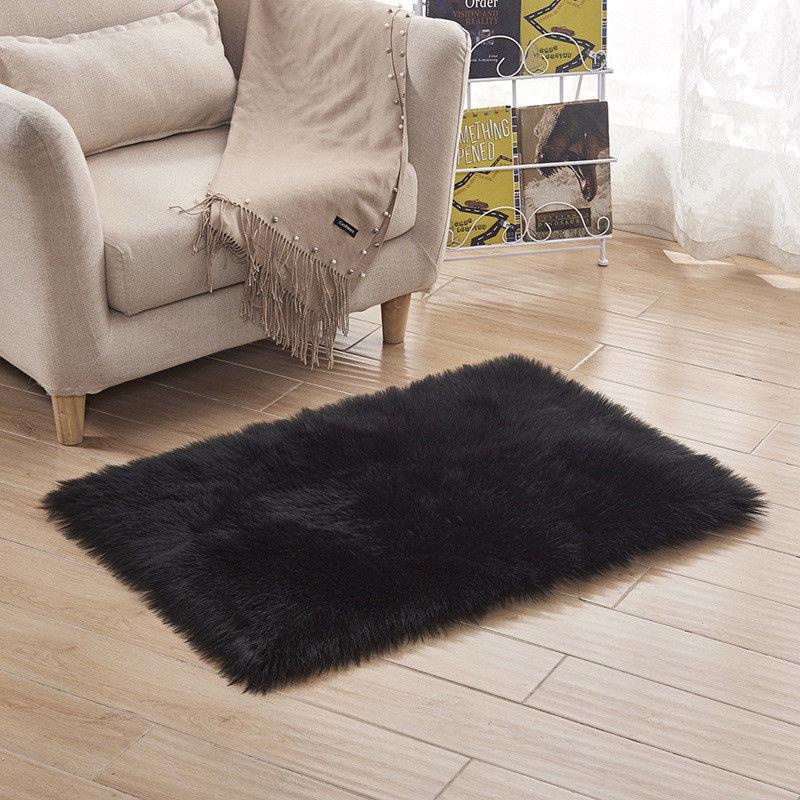 Plüsch Weiche Lammfell Schlafzimmerteppich Imitation Wolle Teppich Langes Haar Nachttisch Sofa Erkerfenster Matte Teppich Wohnzimmer Pelz Teppich