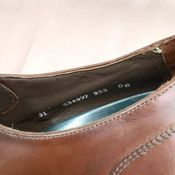 80s 90s Vintage Florsheim Size 10 3E 28.0cm Cap Toe Dress Shoes Brown(USED)