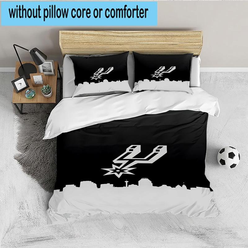 San Antonio Logo Bedding Set 3pcs, High Quality Bedding Set Including 1pc Duvet Cover And 2pcs Pillowcases for Bedroom, Dormitory Gift