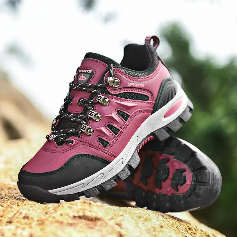 Fashion Hiking Boots Men Women Outdoor Waterproof  Non-slip Shoes Walking Climbing Hiking Shoes Mountain Sport Boots Hunting Men Sneaker