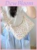 Canvas Bag For Women With Drawstring Closure And Floral Print For Casual Daily Use
