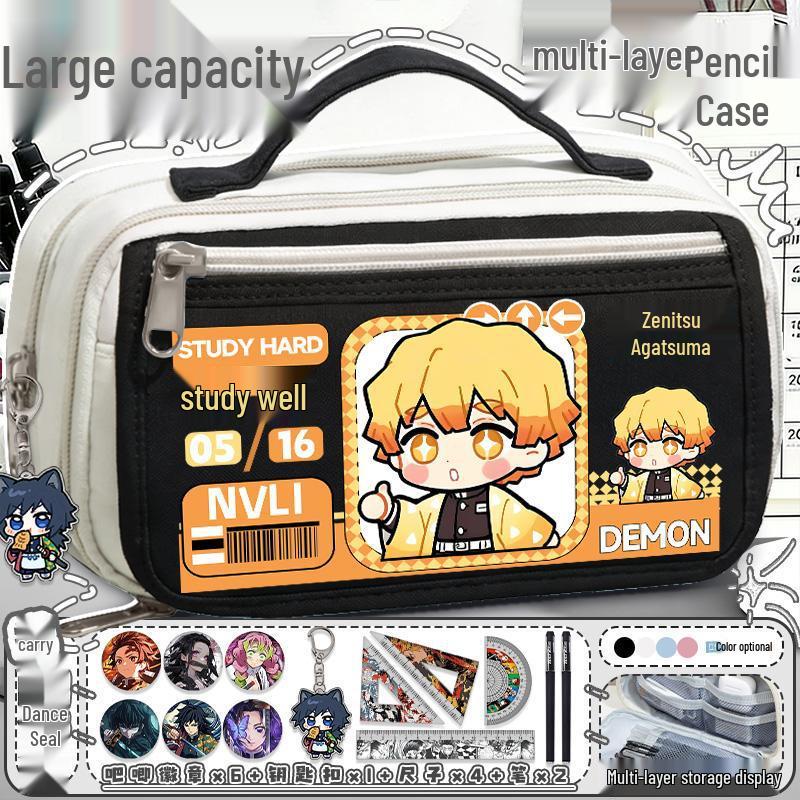 Demon Slayer Mitsuri Kanroji Large Capacity Pencil Case for Students