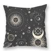 Abstract Star Moon Plush Pillow Cover Constellation Compass Totem Yoga Digital Printed Backrest Set Premium Durable