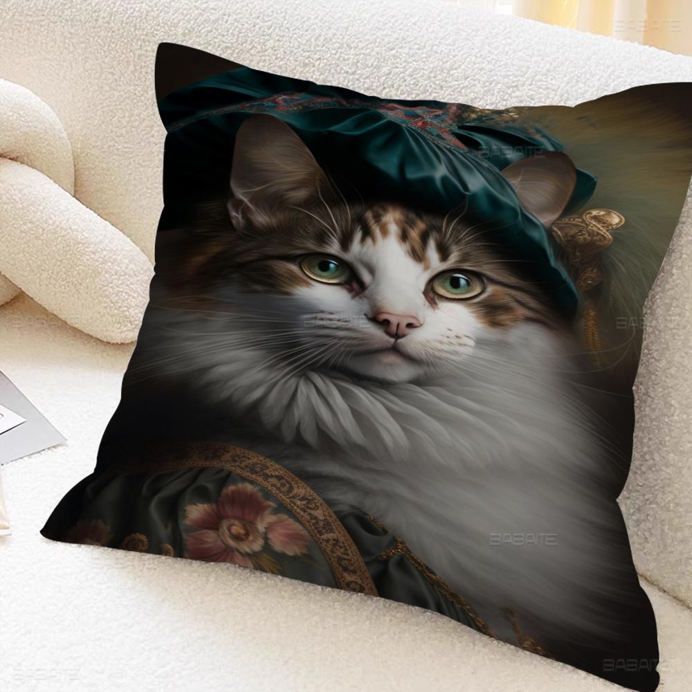 

Newest Dress A Cat Pillowcase Toon Gift Cushion Cover Bedroom Home Sofa Chair Seat Decor Pillow Case 16x16Inch