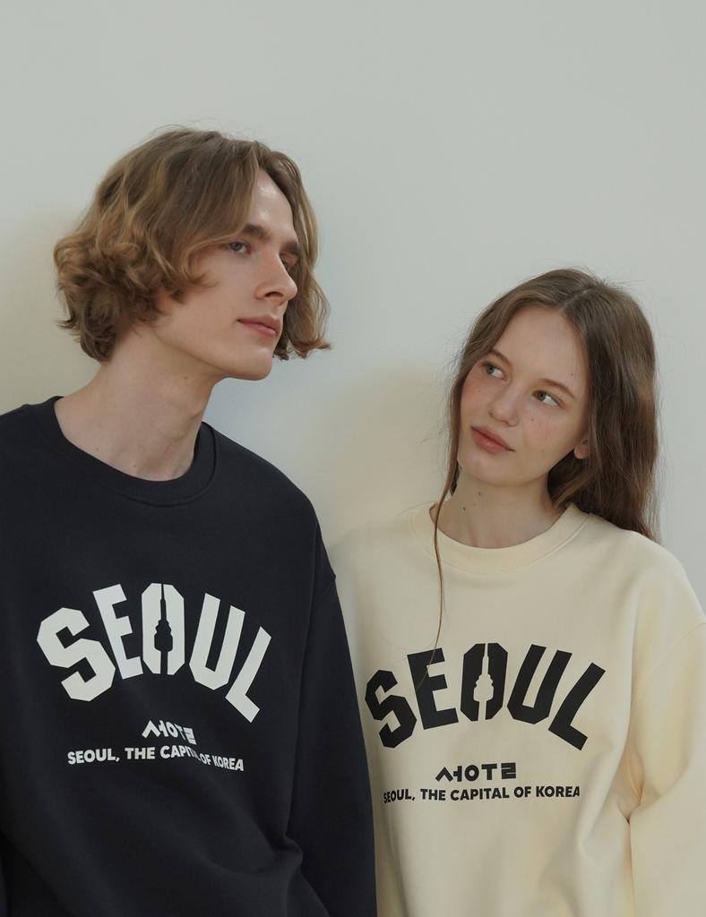 ATTENTIONPLUS K-Culture Unisex Oversized Sweatshirt (Seoul)
