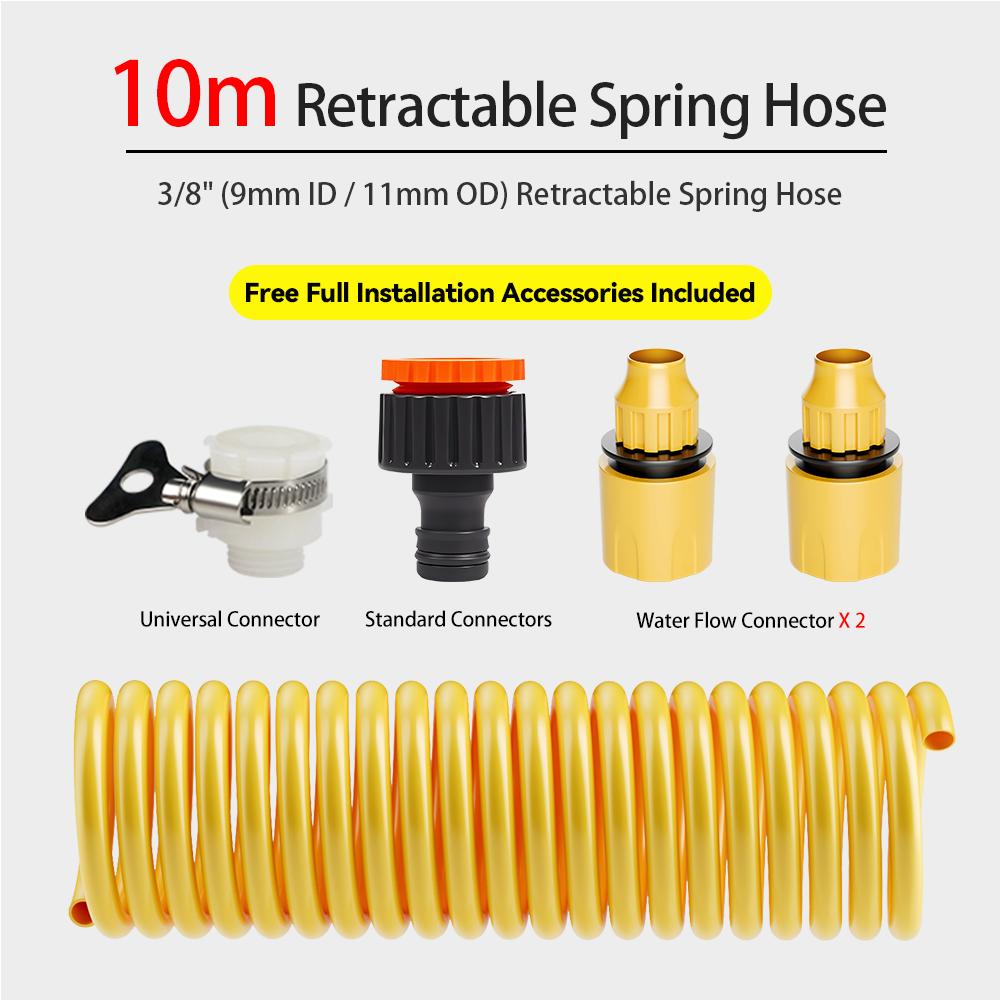 

33/49/66FT Expandable Garden Water Hose - Flexible Retractable Heavy Duty Hose for Car Wash Plant Watering Yard Cleaning