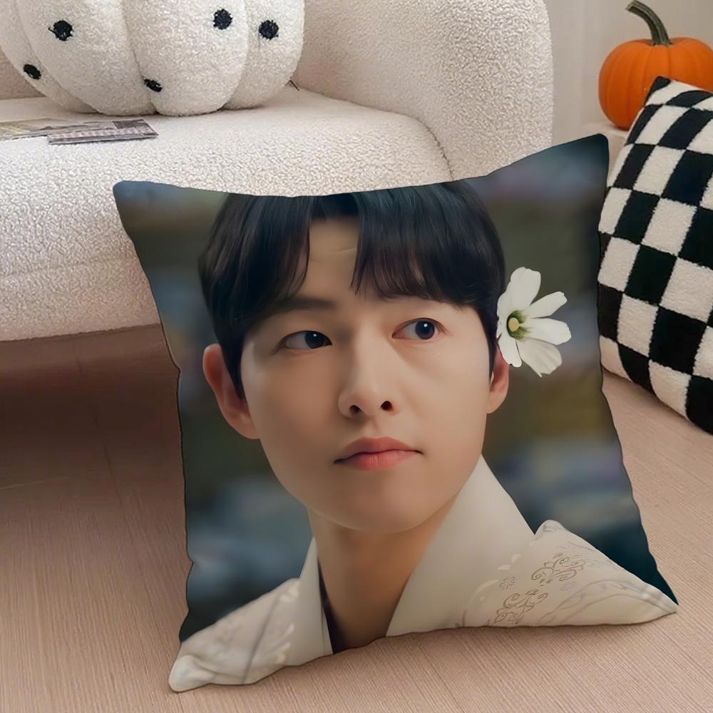 Handsome Talented Korean Actor SSong Joongki Cushion Cover Throw Pillow Cover Hidden Button Durable Polyester Chair Cushion