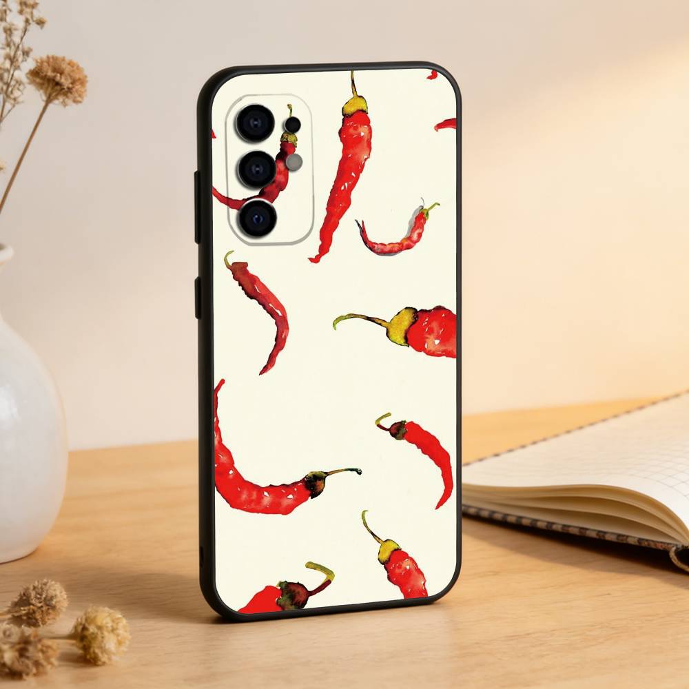 Chili Red Phone Case For Samsung S25,S24,S21,S22,S23,S30,Ultra,S20,Plus,Fe,Lite,Note,10,Black Cover