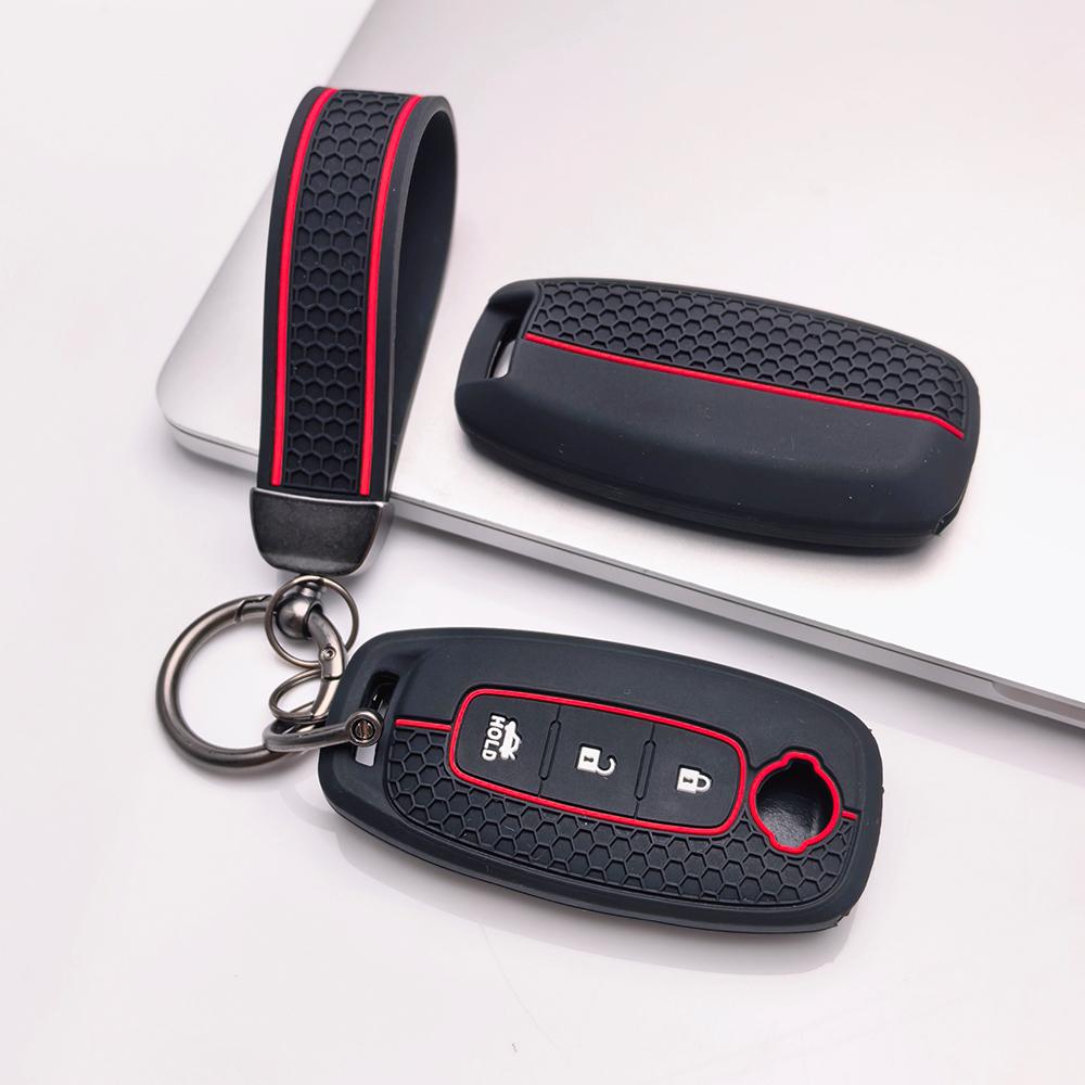 Key Fob Cover for Nissan Altima Sentra Rogue Pathfinder Frontier Murano Kicks Titan with Keychain Anti-Scratch Surface Shockproof Structure