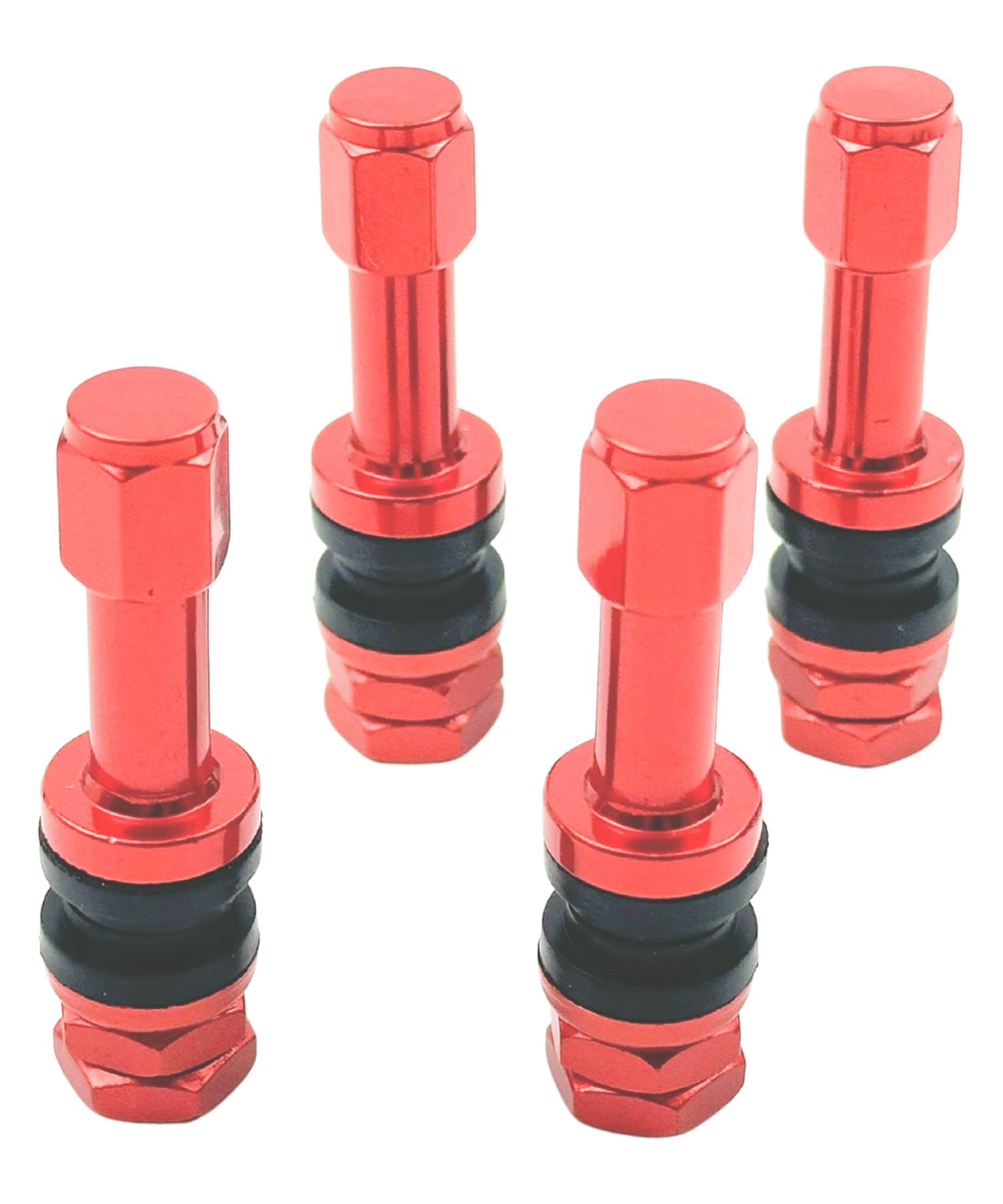 HTharros Rays TE37 Клапан для шины, Универсальный, Автомобиль, Мотоцикл, Шина, Бескамерная, Длинный, Красный, Алюминий, 0.5 красный