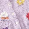 Girls' Polka Dot Cardigan Knit Sweater