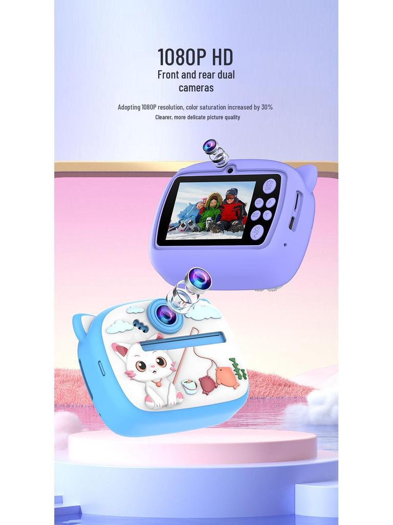 Instant Print Digital Camera for Kids - Photography and Learning Toy for Birthdays