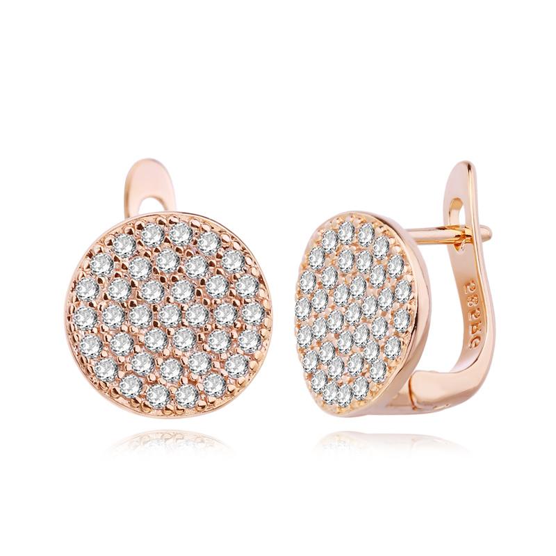 

MINTHA круглые серьги-клипсы модные цветные розовые золотые свадебные повседневные модные украшения круглые серьги с кубическим цирконием для женщин свадебные серьги A