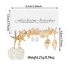 Women's Set of 5 Pairs Ocean Style Shell & Starfish Earrings, Natural Conch Pearl Vacation Earrings