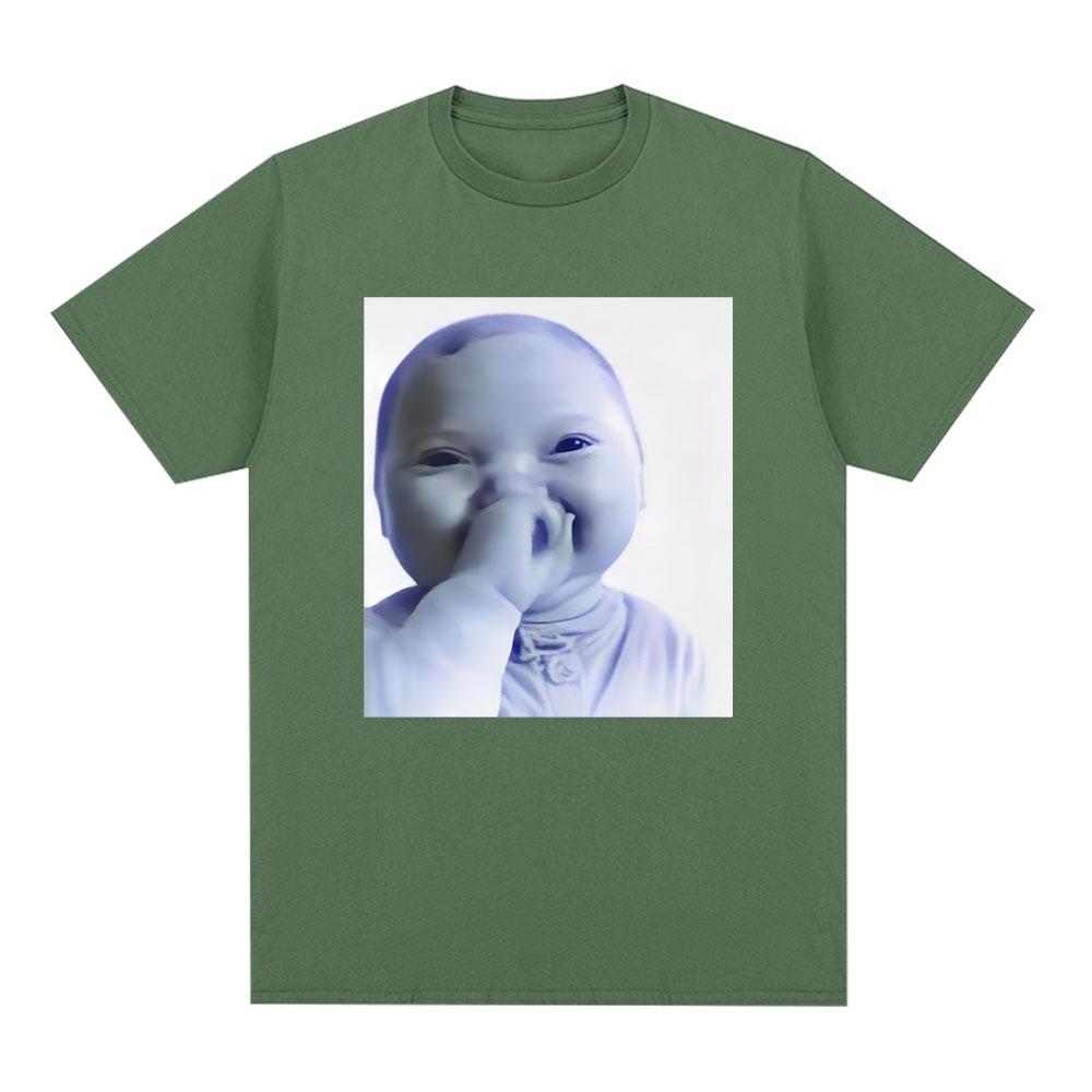 Ai Baby Meme Tuff Baby T-Shirt Brainrot Baby Lachendes Ai Kind Lustiges Meme T-Shirt Gen Alpha Humor Baumwolle Kurzarm T-Shirts