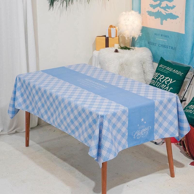 Novoroční dárek Vánoční série Vodotěsný Běžný ubrus na stůl Zesílený Obdélníkový Ubrus na jídelní stůl Ubrus na konferenční stolek