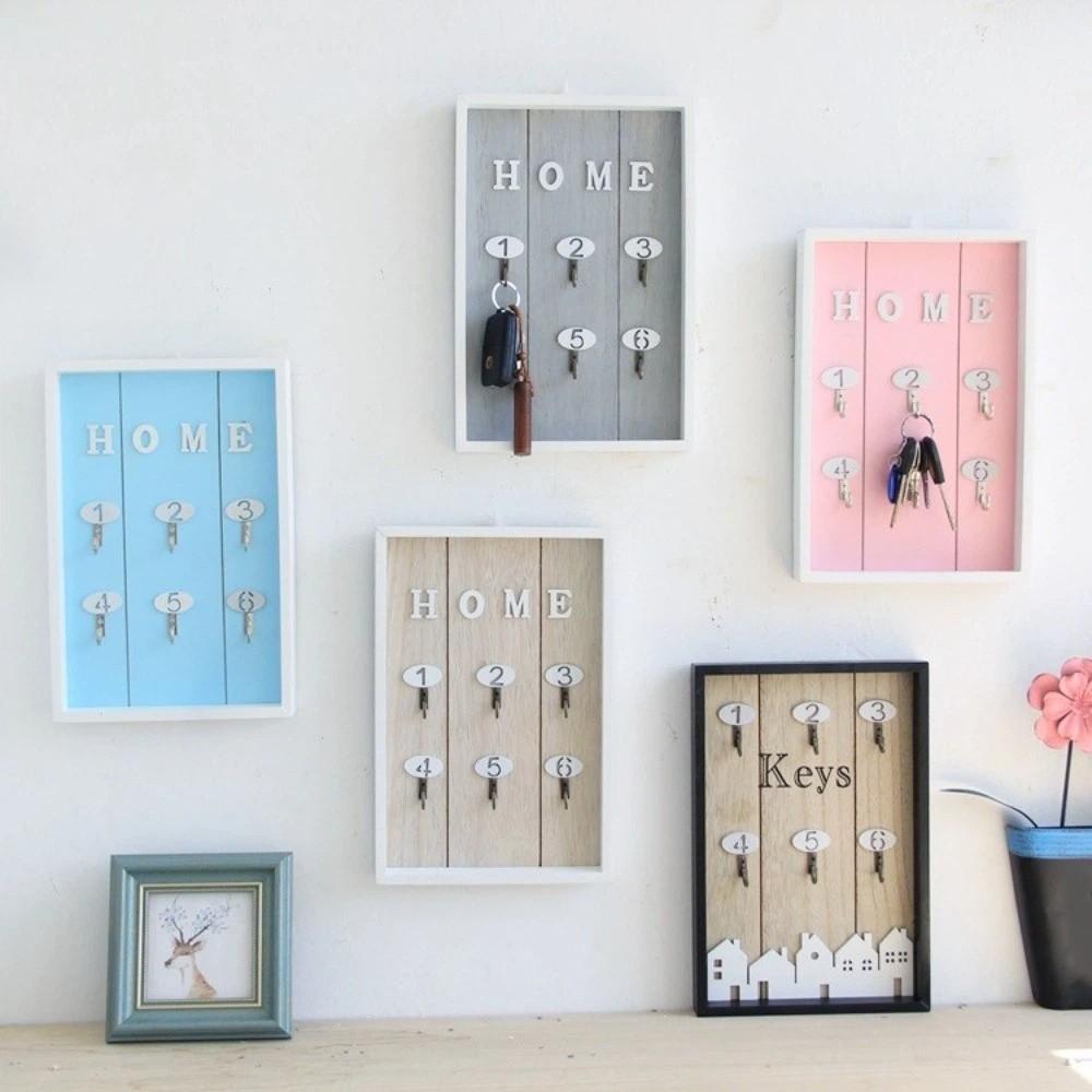 Vintage Key Storage Shelves Wall Mount Cabinet Key Rack Fashionable Key Hook  Bar Decor
