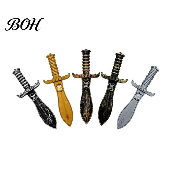Lightweight Safe Toy Halloween Plastic Fake Knife, Retro Pirate Weapon Prop, Simulation Texture Prop Cosplay Costume for Party, Stage Performance