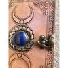 Leather Triple Moon Goddess Journal: Rose Quartz Stone