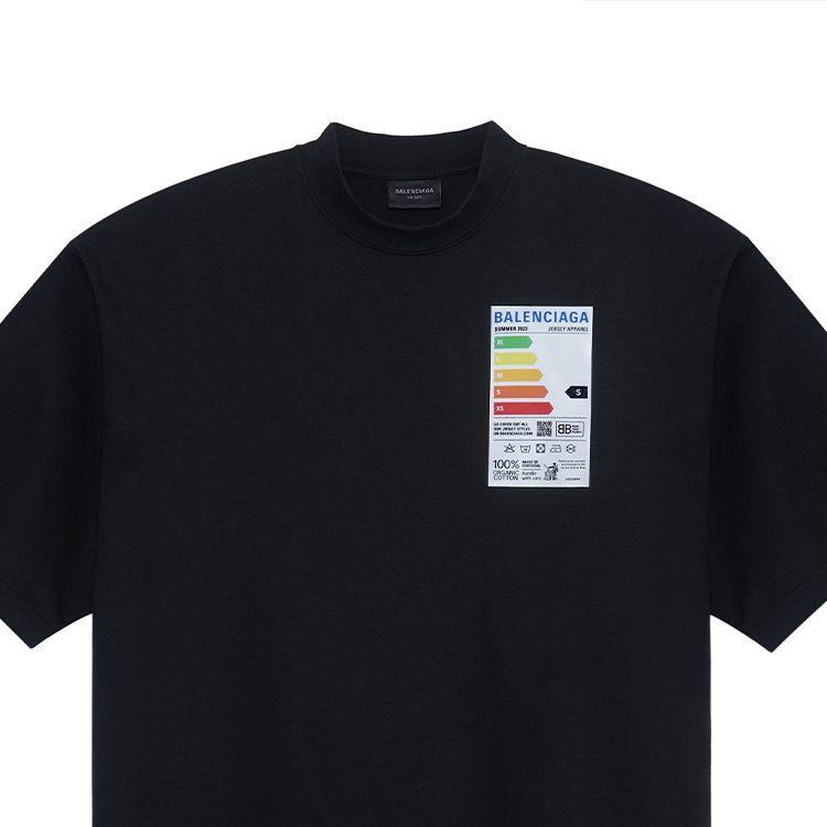 Balenciaga SS23 T Shirt Regular Fit Men's Black 739784TOVD71055