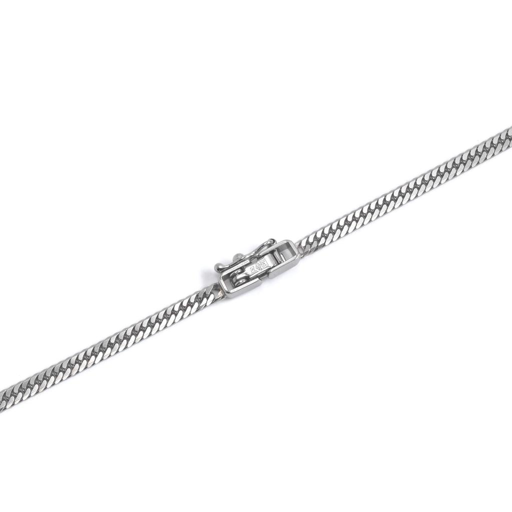 Platinum 850 Kihei Necklace Double 10g 40cm Centerfold Pt850 Mint Certification Mark Chain [Speranza] 6-sided Women's