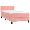 3130936 vidaXL Lit à sommier tapissier avec matelas Rose 90x190 cm Velours