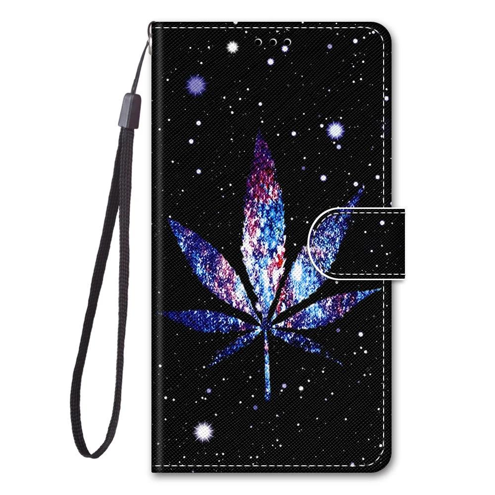 Leather Flip Phone Case For Xiaomi Redmi Note 7 8 Pro 8T 9 Pro 9S Lion Cat Flower Butterfly Painted Wallet Card Holder Cover