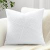 2 pieces Windmill Design Splicing Cross Throw Pillow Cover Corduroy Solid Color Patchwork Cushion Cover Wear-resistant Thickened