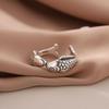 Neuer Retro 925er Sterlingsilber Schmuck Thai-Silber Mode Kleiner Goldfisch Fische im Zeichen der Fische Küssendes Tier Elegante Öffnungsringe R143