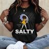 Black Salty Girl with Umbrella TShirt  Rainy Day  Sarcastic Funny Shirt  Womens Vintage Tee  African American  Gift For Black Women