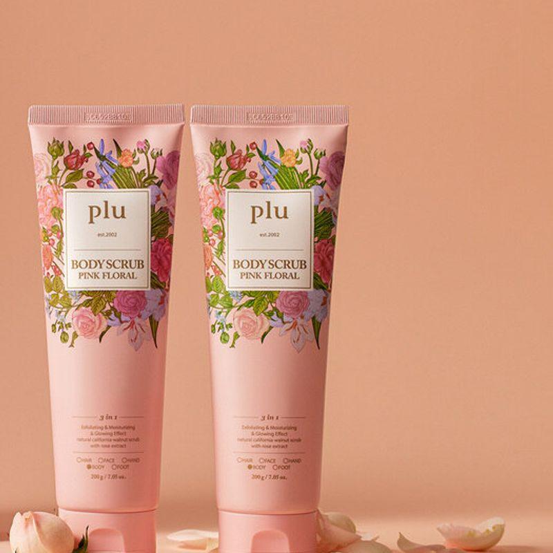 

plu [1+1] Pink Floral Body Scrub 200g Pink Floral Body Scrub 200g 1+1