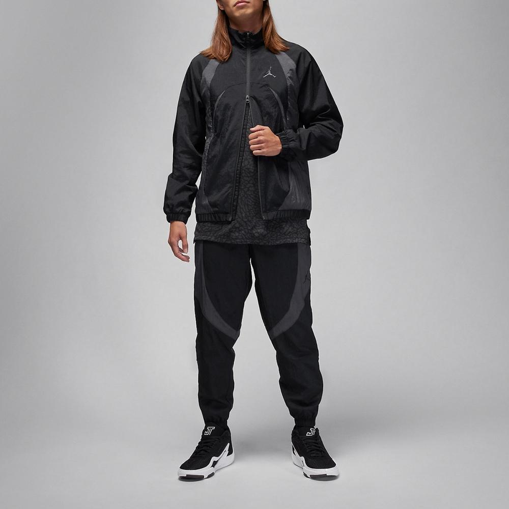 Jordan Giacca Casual Monocolore con Collo Alto e Zip da Uomo Nera FN5849-010