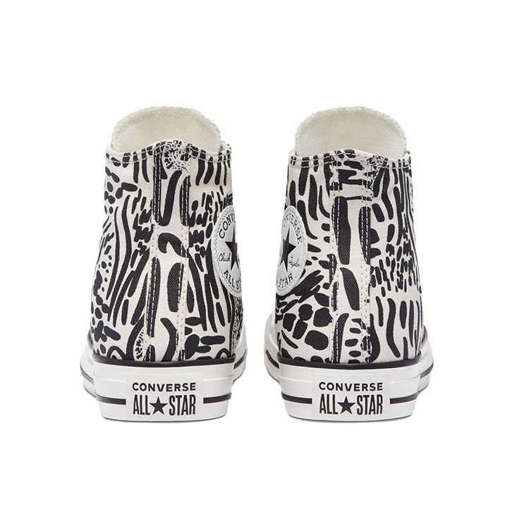 Converse  Chuck Taylor All Star High Jungle Art Women Sneakers White Egret Black 571080F