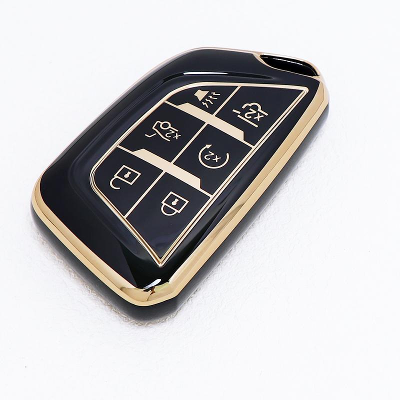 Auto Keyless For Cadillac Escalade Ct5 Xts Ct6 C8 Ct4 Ct4-V For Gmc Yukon Car Key Fob Cover Case Shell Accessories