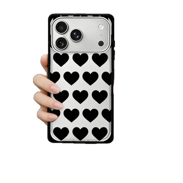 Heart Apple iPhone 15 Pro Max Transparent Square Anti-Fall Case