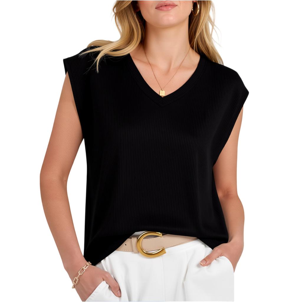Women's Stretchy V Neck Short Sleeve Slim Fit Casual Basic Top T Shirt Soft Lightweight Fabric Comfortable Everyday Wear