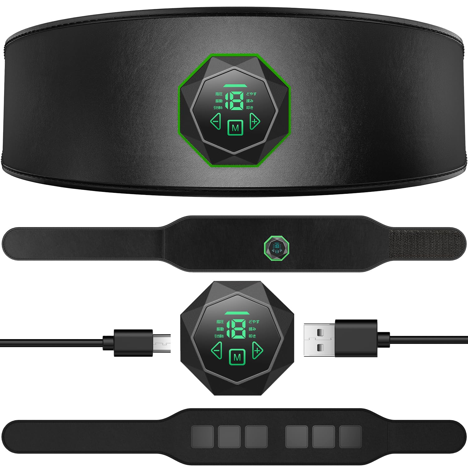 

2024 Innovative Model No Gel Sheets EMS Abdominal Muscle Training USB 19 Levels of Intensity 6 Conductive 6 Muscle Abdominal LCD No Gel Abdominal Home зелёный