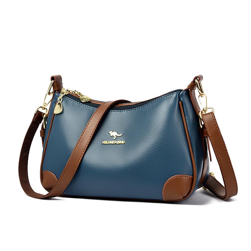 Simple Women's Messenger Bag, Casual Crossbody Bag, Fashionable Messenger Bag, Soft PU Leather Handbag, Suitable for Daily Use and Shopping