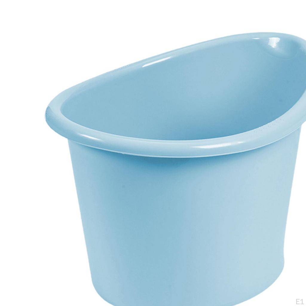 Bath Bucket with Support Seat Infant Bathtub for Infants Newborn Blue