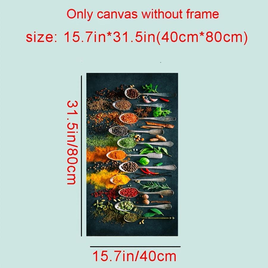 Frameless Herbs And Spices For Cooking Wall Poster Wall Canvas Canvas Painting For Living Room Bedroom Home Decor