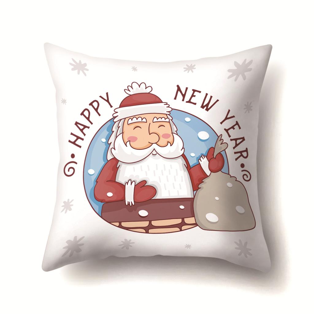 Christmas Santa Claus, Trees, Etc. Polyester Pillow, Sofa Cushion, Bedside Decoration