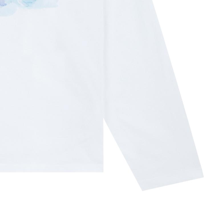 We11Done Autumn Winter Cat Print Long Sleeve T-Shirt Unisex Tops White WD-TT3-25-745-U-WH