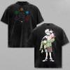 Hunter X Hunter Killua Zoldyck Anime Washed Cotton T Shirt Tees Short Sleeve Men Women Streetwear Casual Tops Unisex Tshirt