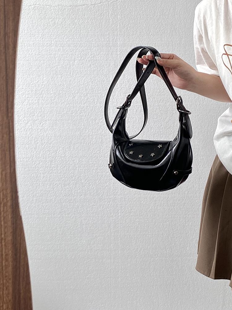 

Крутая сумка под мышку Y2K, конфетного цвета, женская, с заклепками, маленькая, на плечо, кросс-боди, повседневная, мессенджер, женская, седельная, ручная