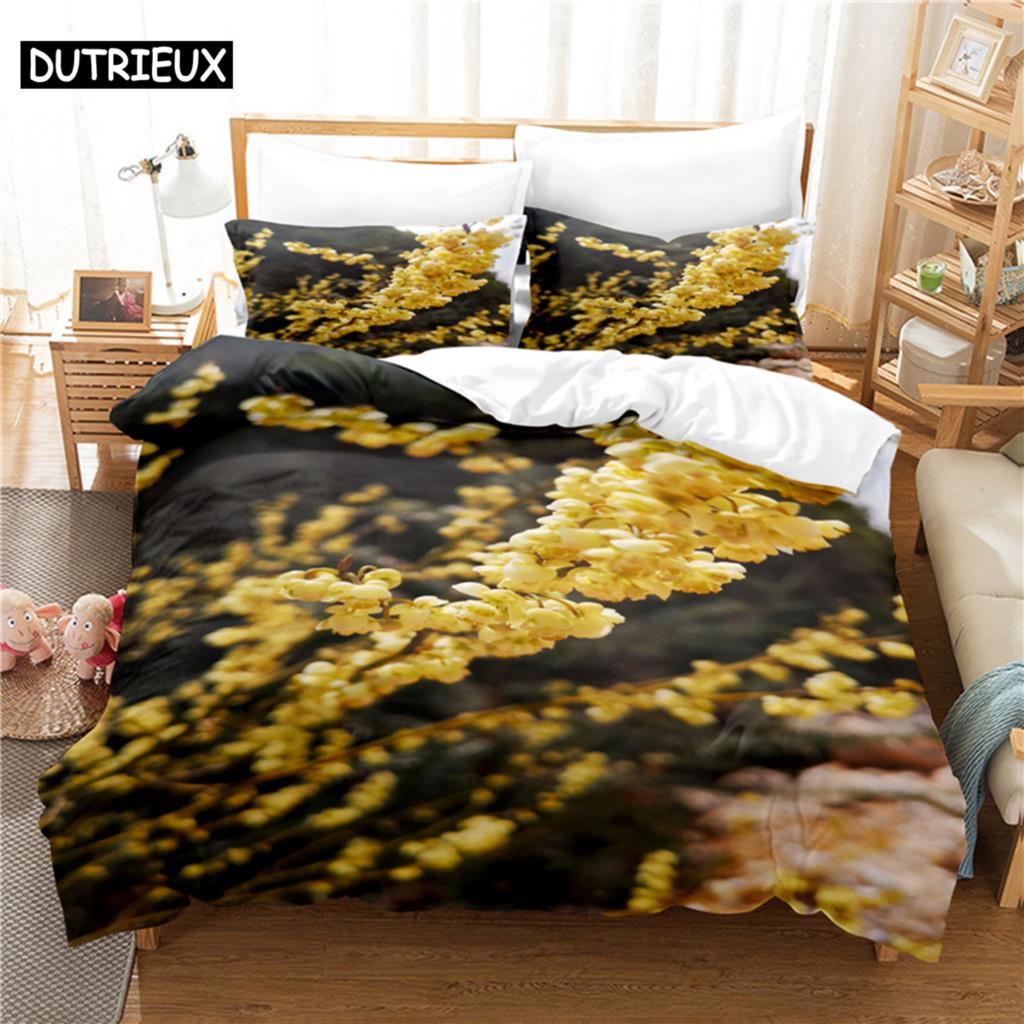 Elegant Flowers Bedding Set Duvet Cover Set 3d Bedding Digital Printing Bed Linen Queen Size Bedding Set Fashion Design