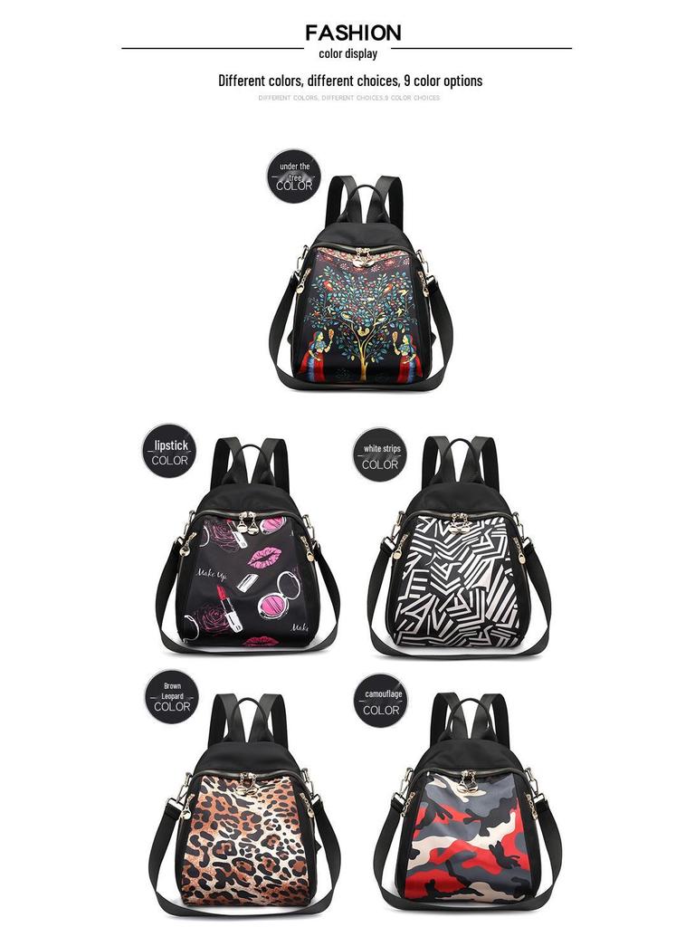 Women's Oxford Cloth Casual Fashion Print Travel Backpack - 2025 Trend