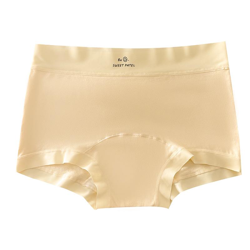 Ladies Spring Cotton 10A Antibacterial Extended Crotch Comfortable Mid Waist Flat Angle Briefs