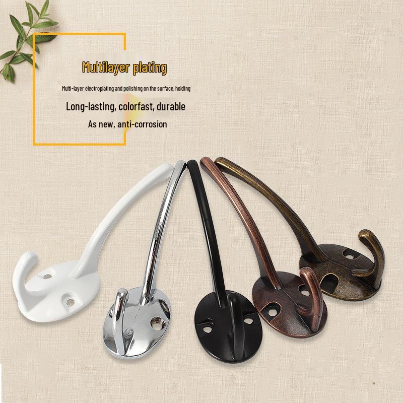 European Style Bathroom Coat and Hat Rack - Simple Steel Wall Hook for Clothes, Single Hook Hanging Accessory